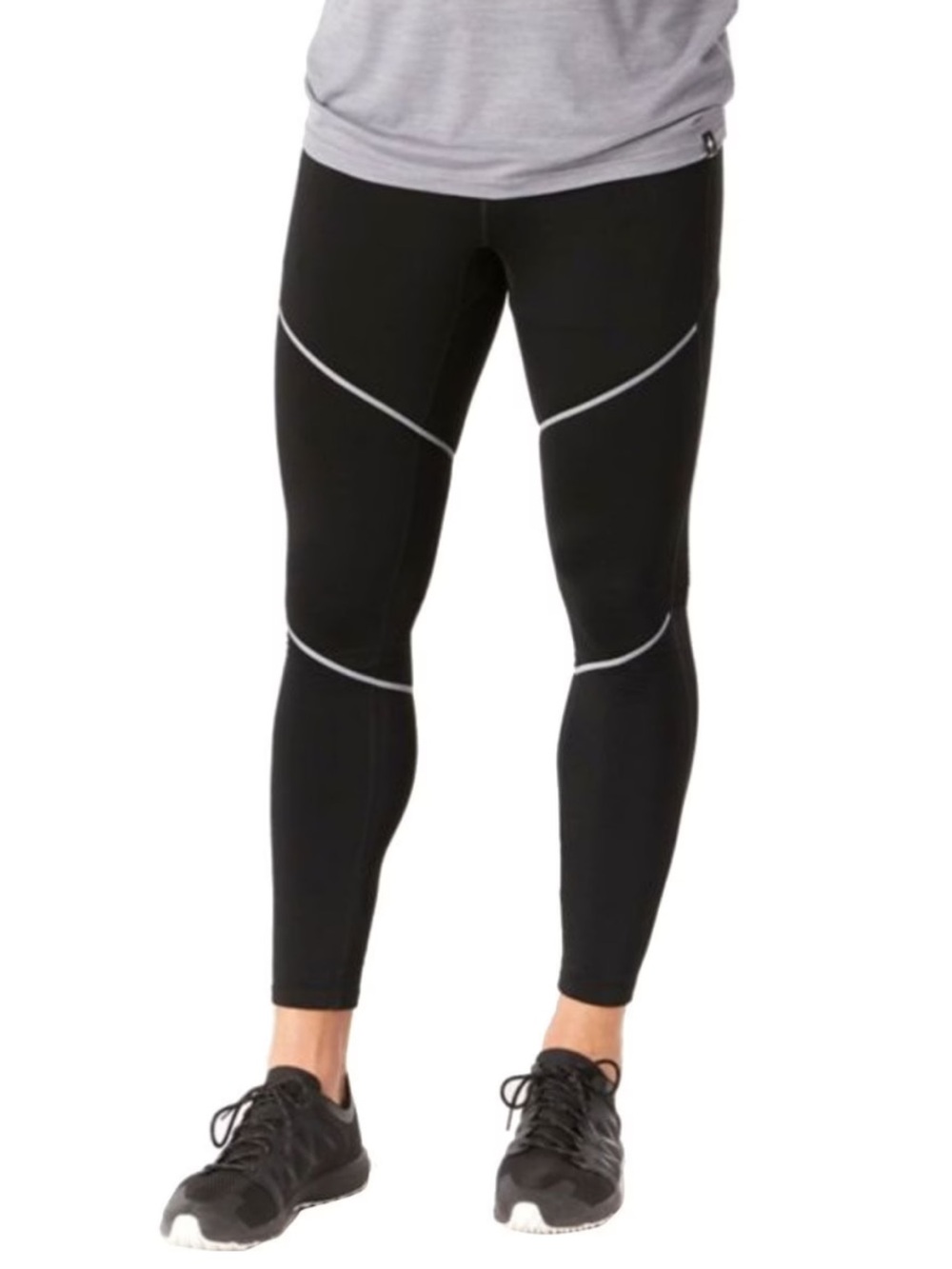 Smartwool Mens Black Elastic Waist Merino Sport Fleece Tights Pants Sz. M